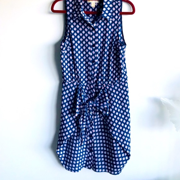 Michael Kors Sz 2 (XS) Blue White Sleeveless Dress - Picture 3 of 16